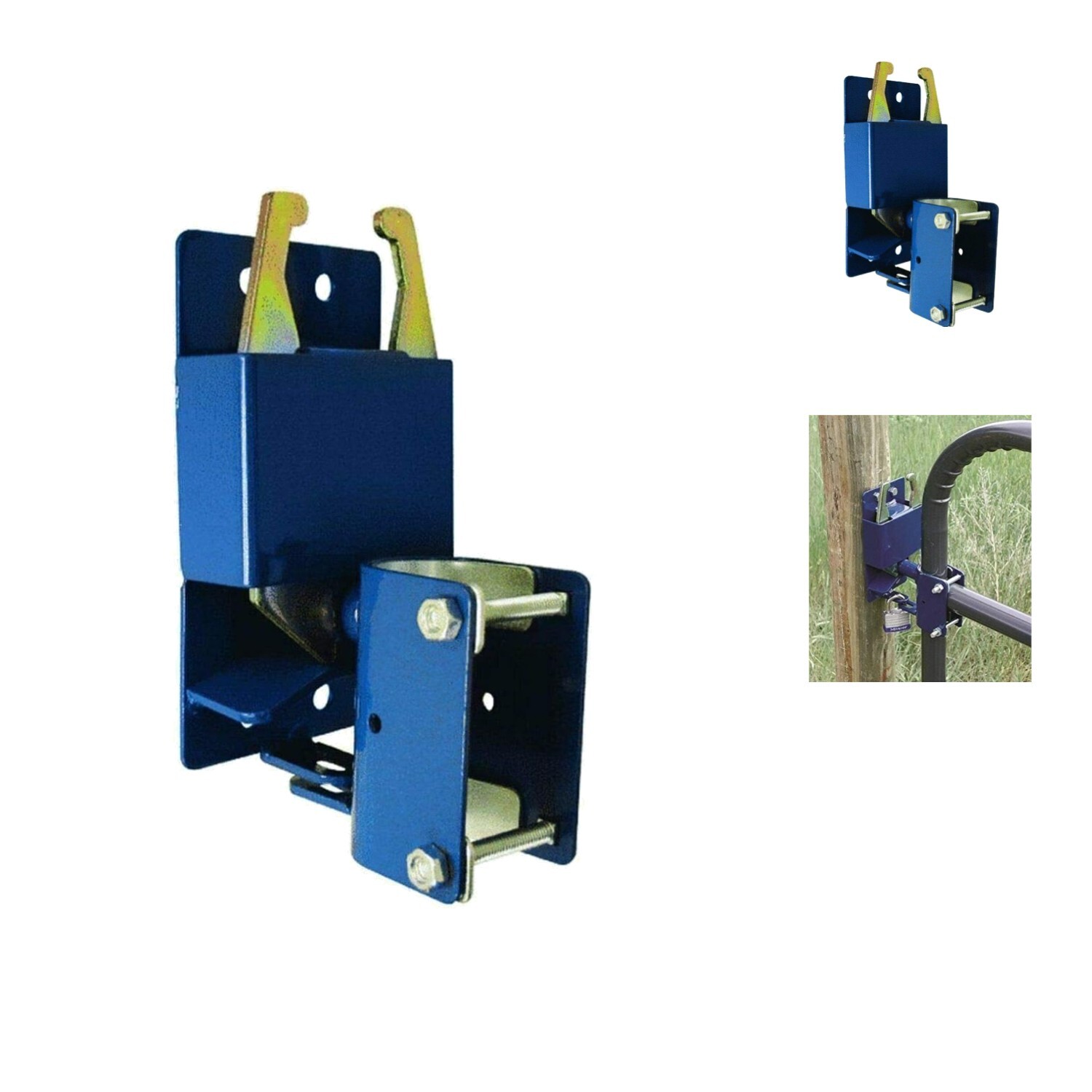 Genuine Two Way Lockable Gate Latch, Blue. Perfect for Farms, Pastures, and R...