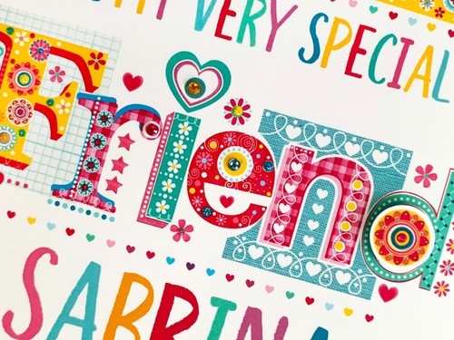 Friend happy birthday card, personalised very special friend card - Picture 9 of 13