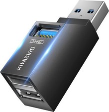 KiWiBiRD Mini USB Hub ( 1x USB 3.0, 2x USB 2.0 ), USB Splitter Extension Adapter
