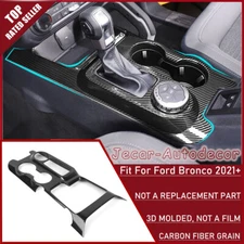 Carbon Fiber Center Console Gear Shift Panel Cover Trim For Ford Bronco 2021 22+