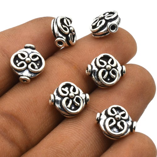 20pcs 12 millimetri Formato Interno Argento Antico e Bronzo Placcato e