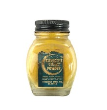 Vintage Glass Bottle Crescent Curry Powder Crescent Mfg. Co. Seattle Paper Label