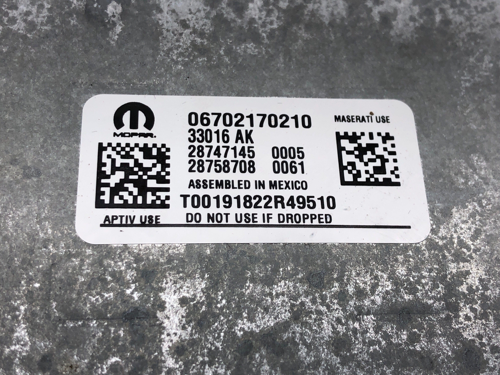 2023 MASERATI GRECALE ASSIST LANE ADAPTIVE CRUISE CONTROL MODULE 670217021