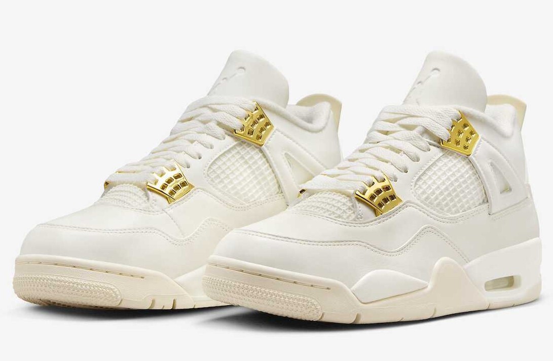 Nike WMNS Air Jordan 4 Retro White Gold AQ9129-170 US 7 - 12