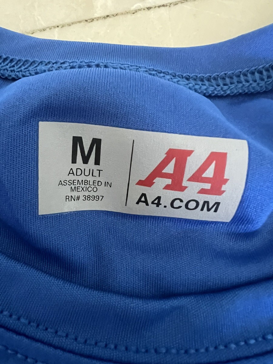 A4 Men's Size M Cooling Performance Crew Short Sleeve Tee Royal