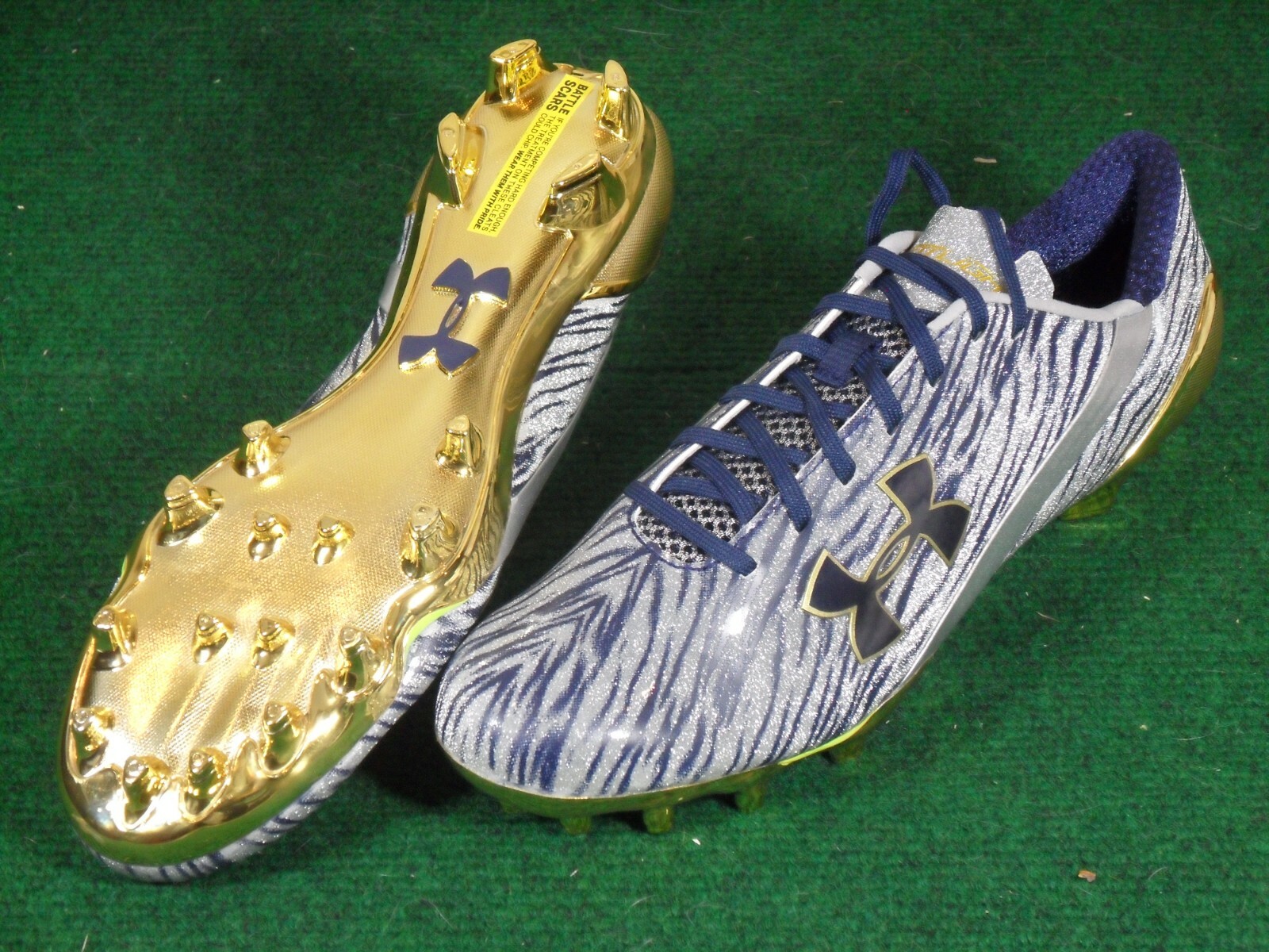 Under Armour UA Speedform Spotlight MC Football Cleats Black Gold