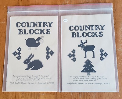Peaceful Patterns Country Blocks Pattern New vintage 1984