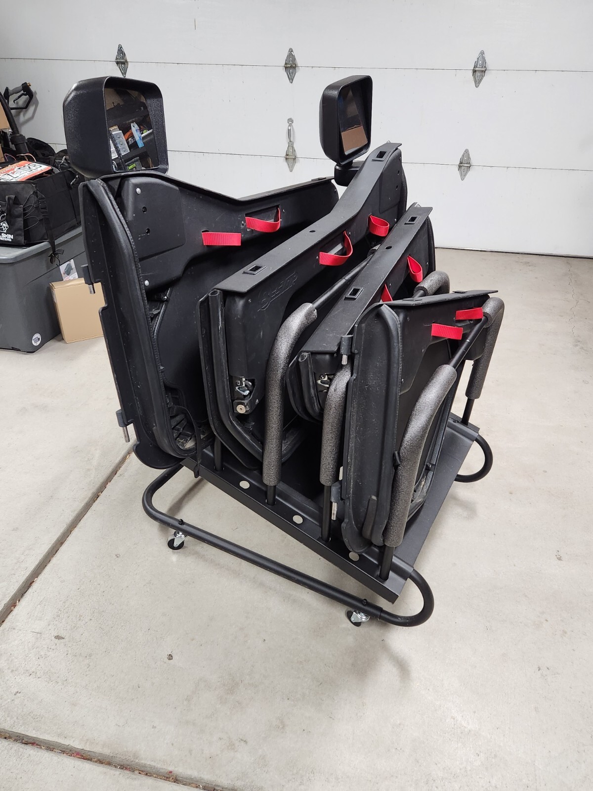 Hard Top Storage Cart BESTOP 4280501 fits 20072018 Jeep Wrangler eBay