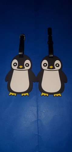 2 PIECES BEAUTIFUL PENGUIN DESIGN LUGGAGE TAG