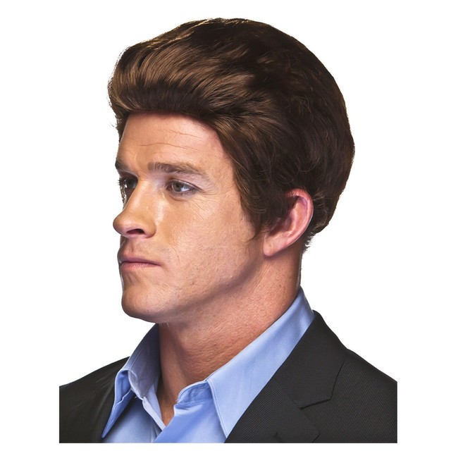 Adult Mens Greaser Hairspray 80s Halloween Costume Salesman Short