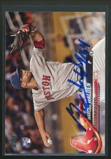 2018 Topps MARCUS WALDEN Signed Card autograph AUTO RED SOX RC