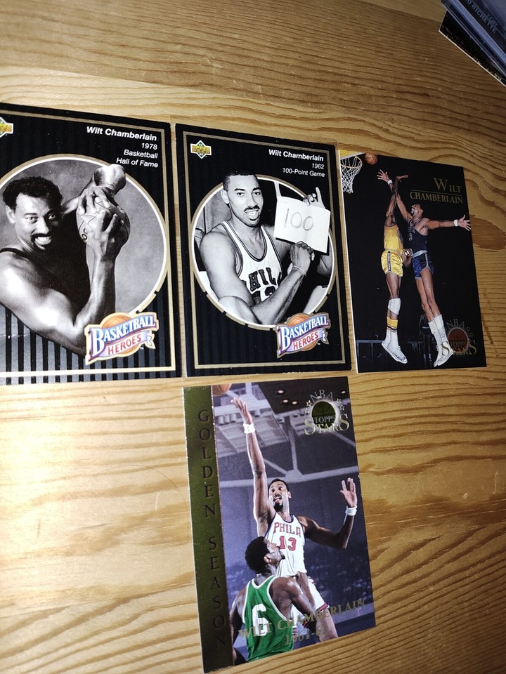 WILT " the stilt " CHAMBERLAIN 4 CARD DEALGET THE CARDS SHOWNALL