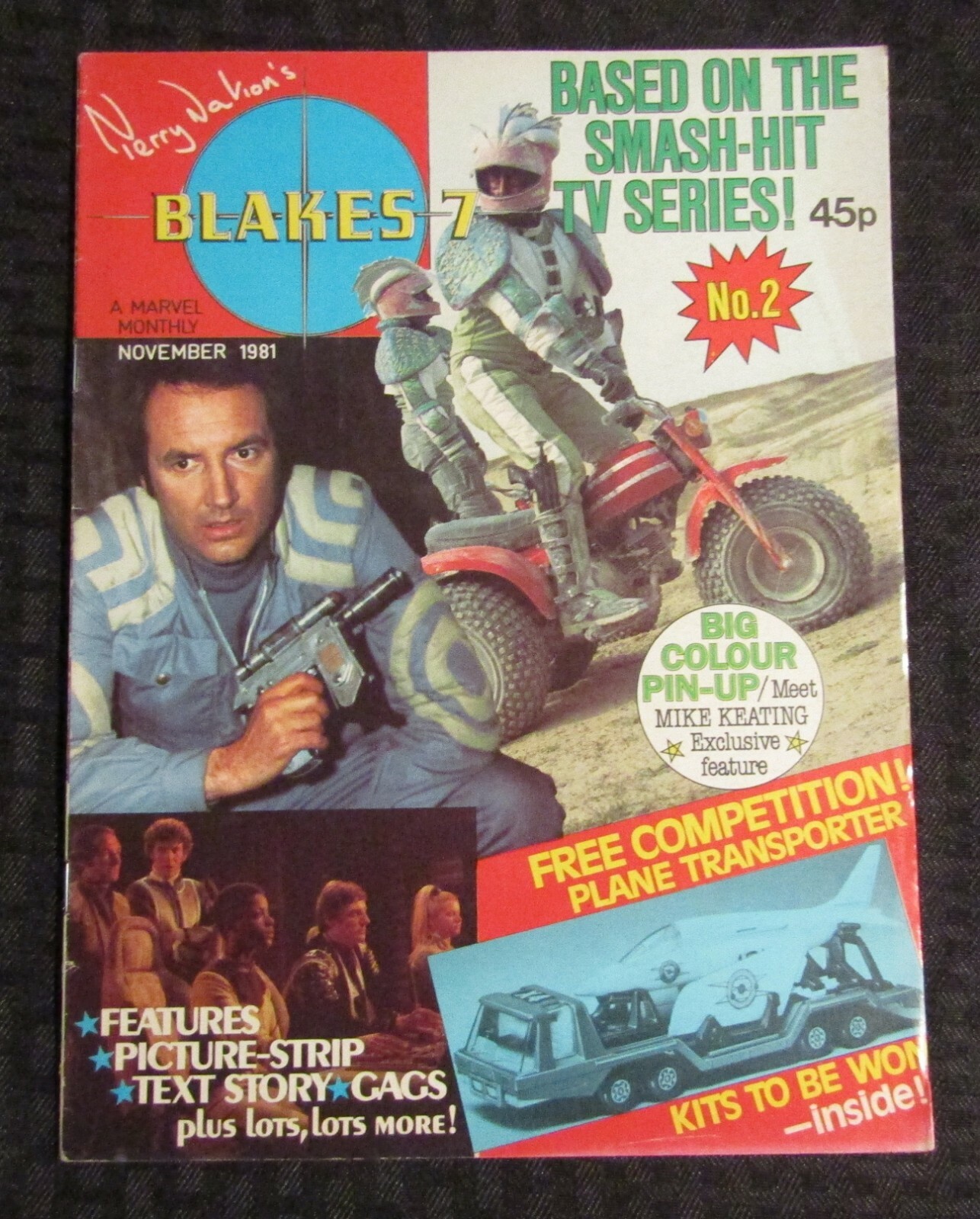 1981 Nov BLAKES 7 Marvel Magazine #2 FN+ 6.5 TV Science Fiction Series ...
