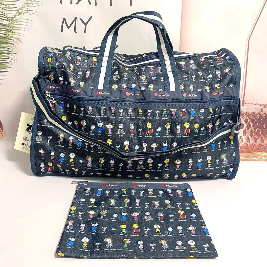Lesportsac PEANUTS Weekender Duffel Travel Bag 2303 M eBay