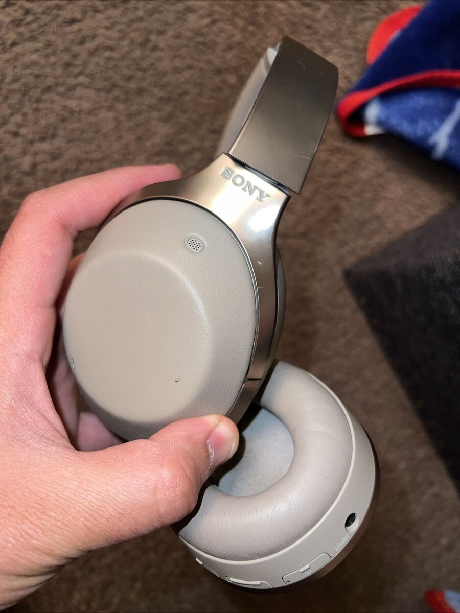 Sony MDR-1000X Wireless Headphones - Beige Work Broken Hinge Sony MDR-1000X Wireless Headphones - Beige Work Broken Hinge