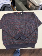 Vintage Virgin Wool 3D Knit 80s Sweater Art Abstract Grandpa Chunky Fisherman XL