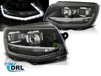 Scheinwerfer Paar VW T6 15-19 LED DRL Schwarz