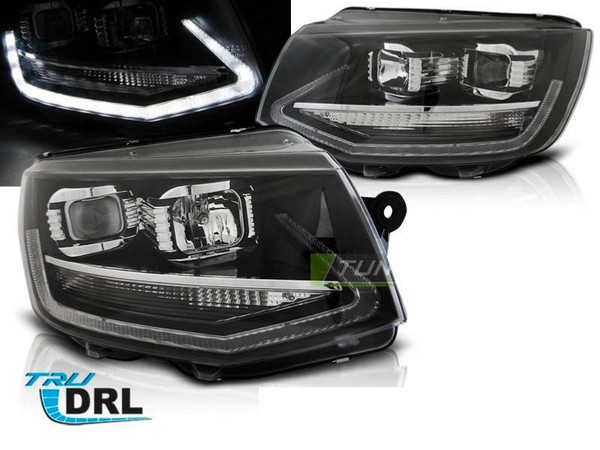 Scheinwerfer Paar VW T6 15-19 LED DRL Schwarz-image