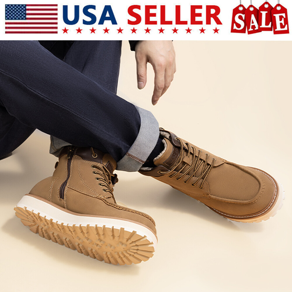 Men's Chukka Boots Comfortable Lightweight Winter Warm Casual Shoes US Size  8-13 | eBay