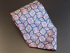 Christian Dior Monsieur Men's 100% Silk Neck Tie Blue with Purple Made in USA