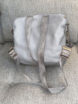 Fawn Design The Original Diaper Bag Gray Vegan Leather 