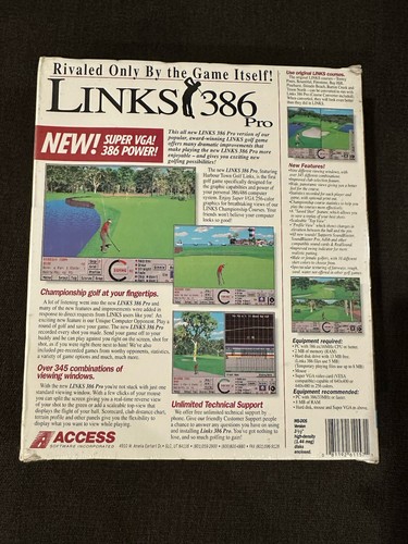 Vintage Links 386 Pro PC Computer Game 3.5" Floppy NEW FACTORY SEALED - Picture 2 of 7