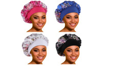 Satin Bonnet Hair Bonnet for Sleeping Large Silk Bonnets 3-4-6 Packs