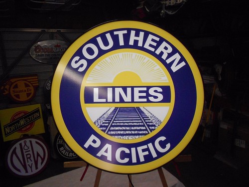 southern pacific lines railroad lighted sign