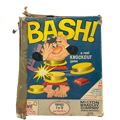 Vintage Milton Bradley Bash Game 1969 Complete Set