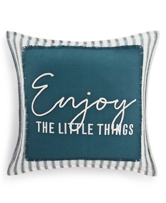 Lacourte Enjoy The Little Things Pillow, Teal, 20×20