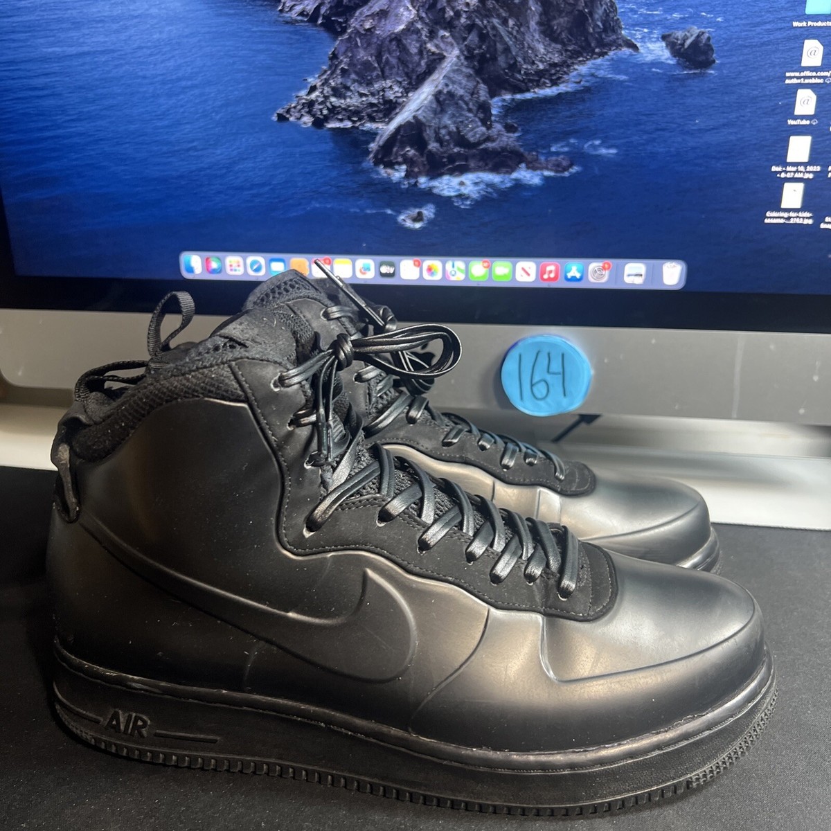 NIKE AIR FORCE FOAMPOSITE CUP TRIPLE BLACK SIZE 11 AH6771-001