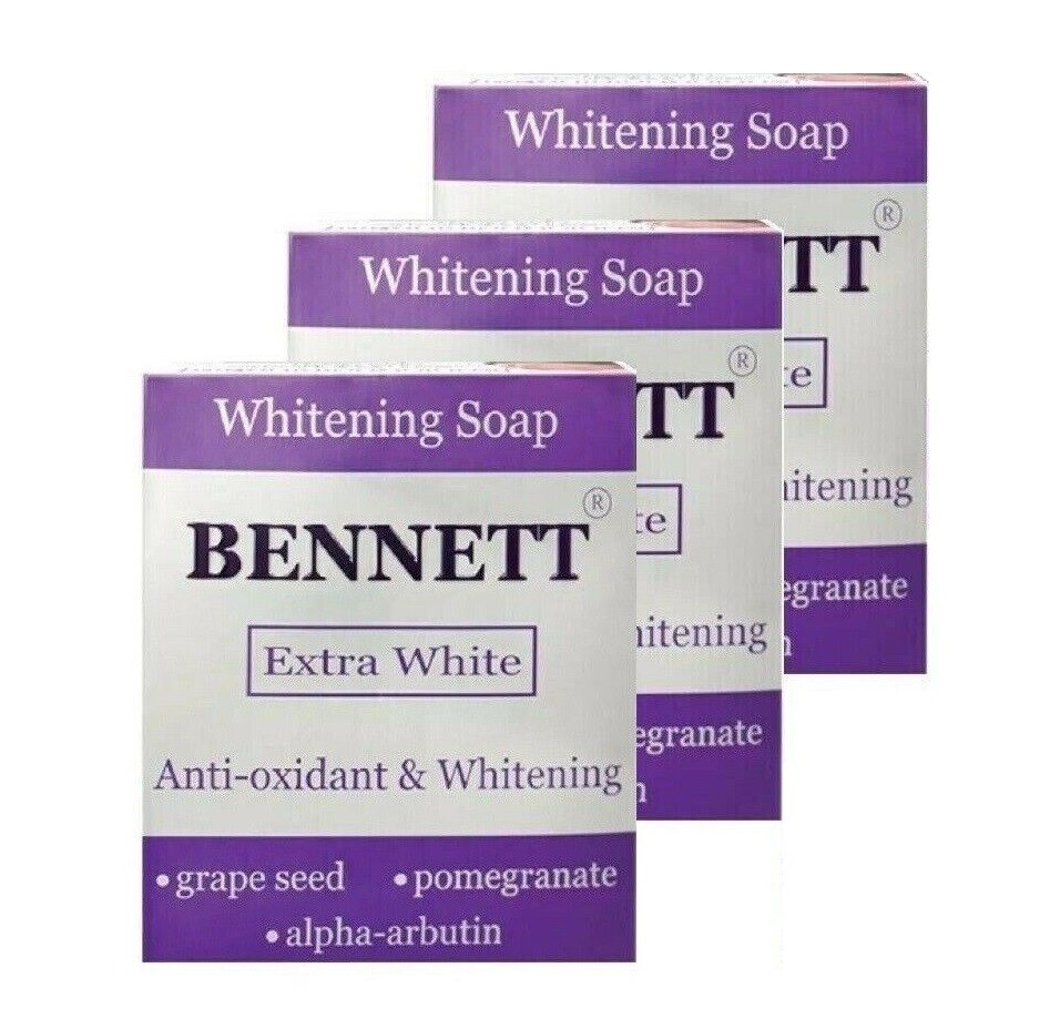 3x BENNETT Soap Extra White Antioxidant & Whitening Skin with