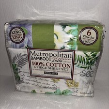 METROPOLITAN BAMBOO 2500 6pc SHEET SET KING SIZE, 2 free pillowcase,100 Cotton
