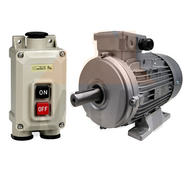 Three Phase Motor 415v 1.5kW 2HP 1400rpm 4Pole w/ ON-OFF START-STOP ...