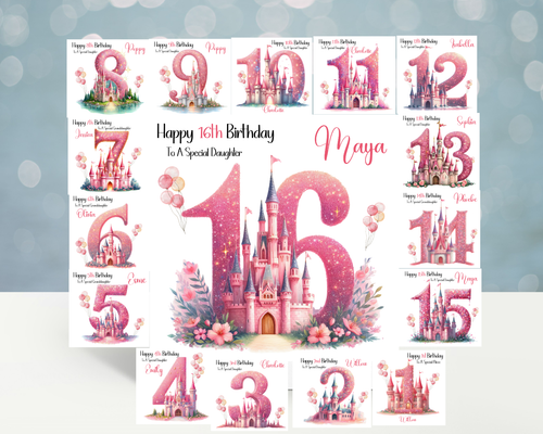 Personalised Girls 8th Birthday Card Daughter Sister Granddaughter Children's - Picture 2 of 5