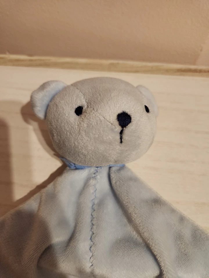 Защитное одеяло Carter's Just One Year Precious Firsts Blue Bear погремушка - Изображение 4 из 4