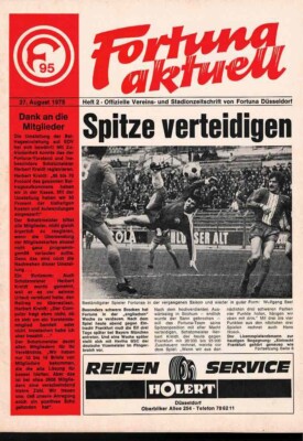Fussball-Programmheft  75/76  Liga   Fortuna Düsseldorf - E. Frankfurt