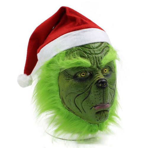 Adults The Grinch Costume Xmas Party Cosplay Christmas Santa Fancy Dress Outfits - Picture 15 of 20