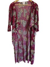 New Lularoe Shirley Pleated Kimono Pink Floral Size Small