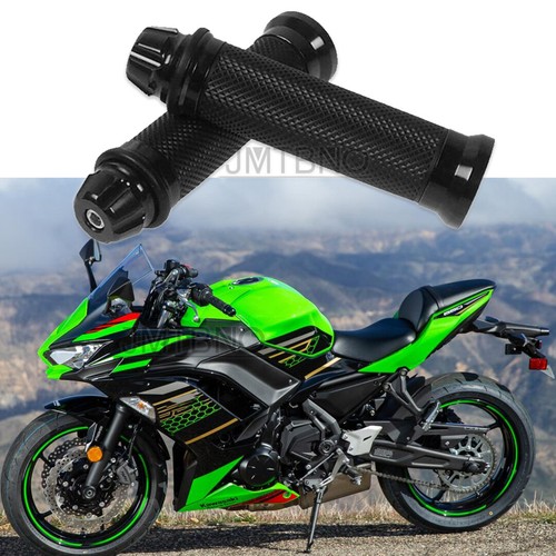Motorcycle Bikes 7/8" Handlebar Hand Bar Grips Rubber Gel Throttle Grip Aluminum - Picture 2 of 9