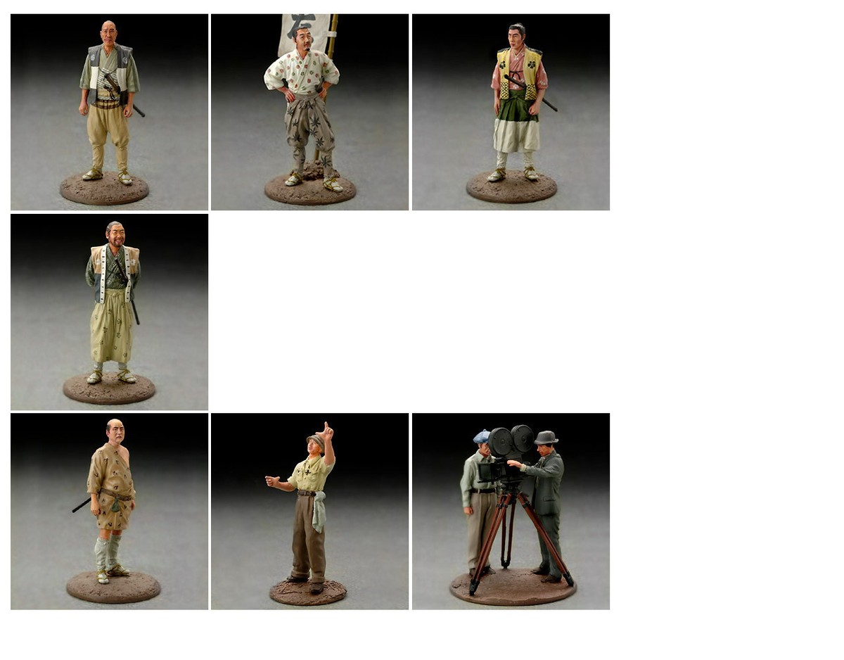 Akira Kurosawa 映画キャラクター フィギュアセット 7種 14体 Akira Kurosawa Seven Samurai 7 Figure Set Import (Color) US SELLER