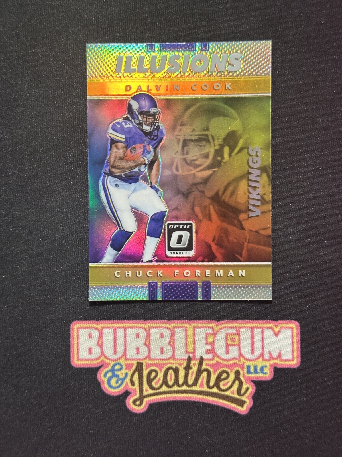 2017 Donruss Optic Illusions Silver Holo Prizm Dalvin Cook #5 Rookie RC