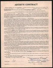 THE MAGIC FLAME / Mrs. M. Brahm 1927 signed contract to "furnish dog act" 8 dogs