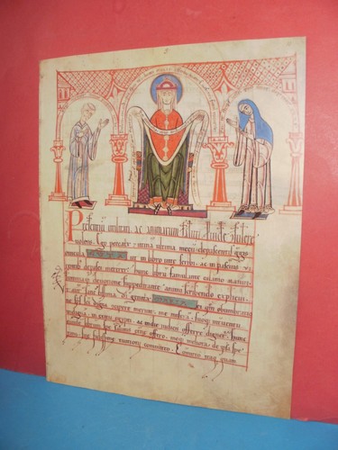 Magnificent museum copy of the Guta-Sintram Codex Dedicatory Miniature - RARE! - Picture 22 of 24