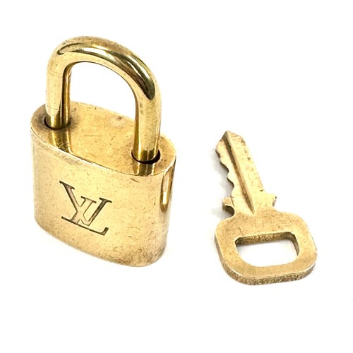 LOUIS VUITTON Lock And Key Padlock Used Polished LV *322* Auth #A458 - Picture 22 of 24