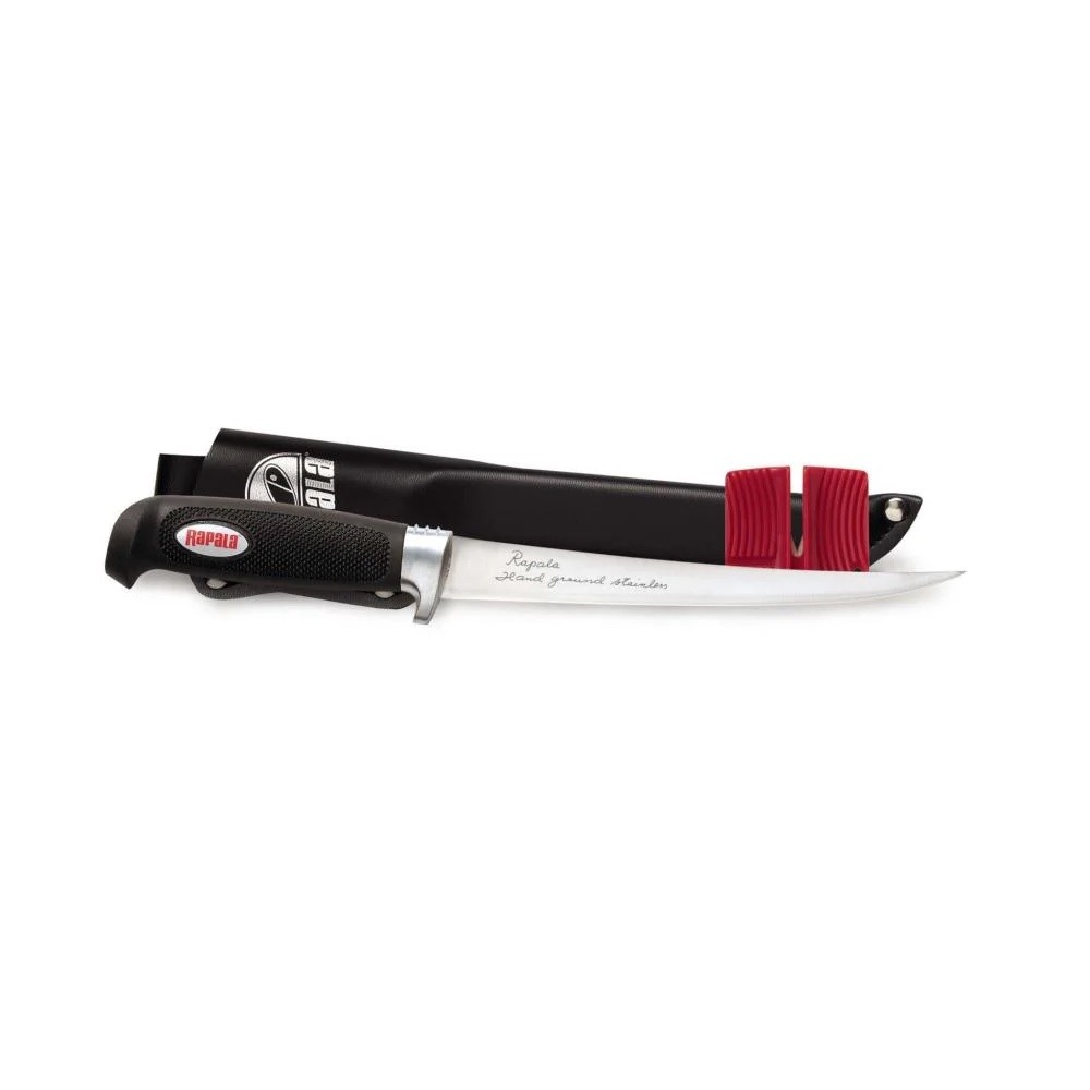 Rapala Knife + Sharpener Filetiermesser 19cm Klinge Set Angelmesser Fischmesser