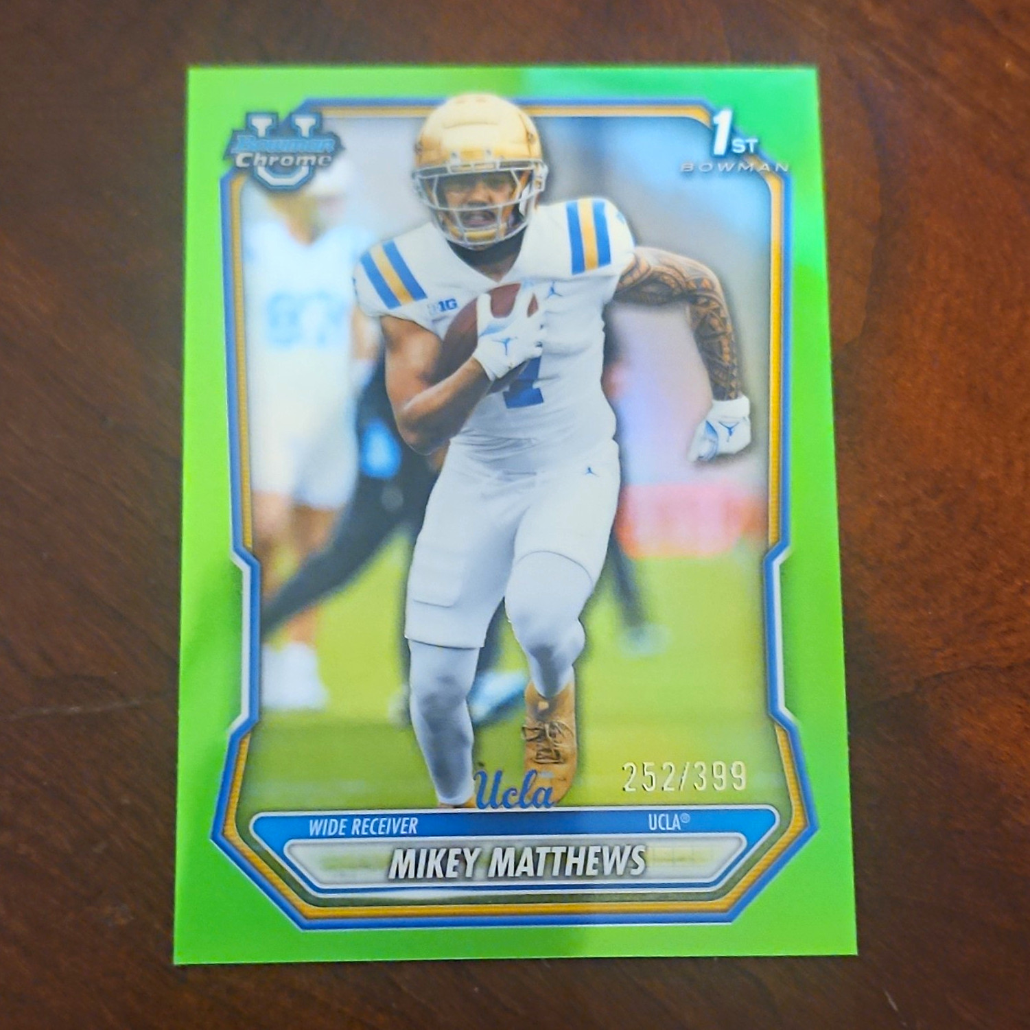 Topps 2026 Bowman Chrome Mikey Matthews BCP-81 UCLA Bruins Green /399