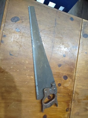 Vintage Warranted Superior 30'' Logging Timber Crosscut Hand Saw 