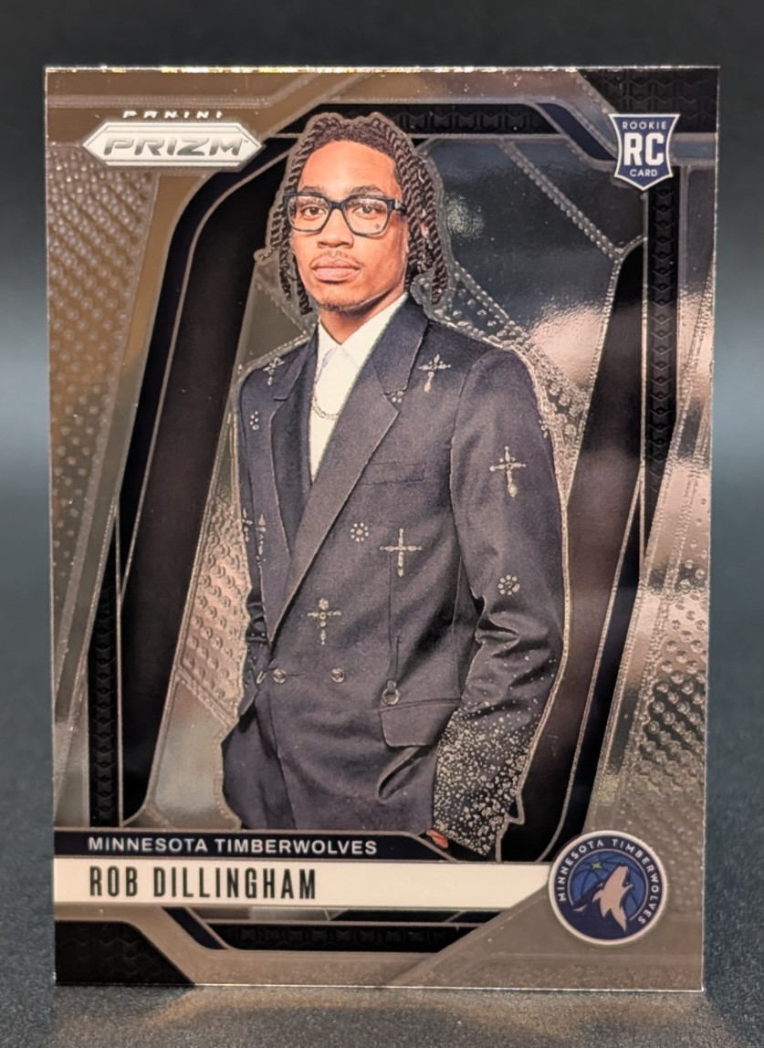 2024-25 Panini Prizm #250 Rob Dillingham RC Image Variation Timberwolves