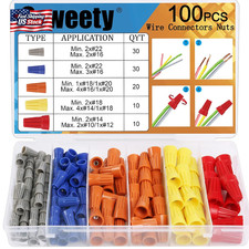 100PCS Wire Connectors Nuts Electric Wire Caps Insulating Insert Twist Electrica